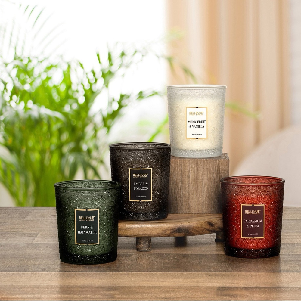 Bellevue Double Wick 12 oz Luxury Candle MONK FRUIT & VANILLA ~ New! - Picture 5 of 13